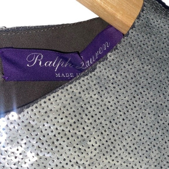NWT Ralph Lauren Purple Label Runway Collection Silver Sequin Sheath Dress 8 - Picture 10 of 14